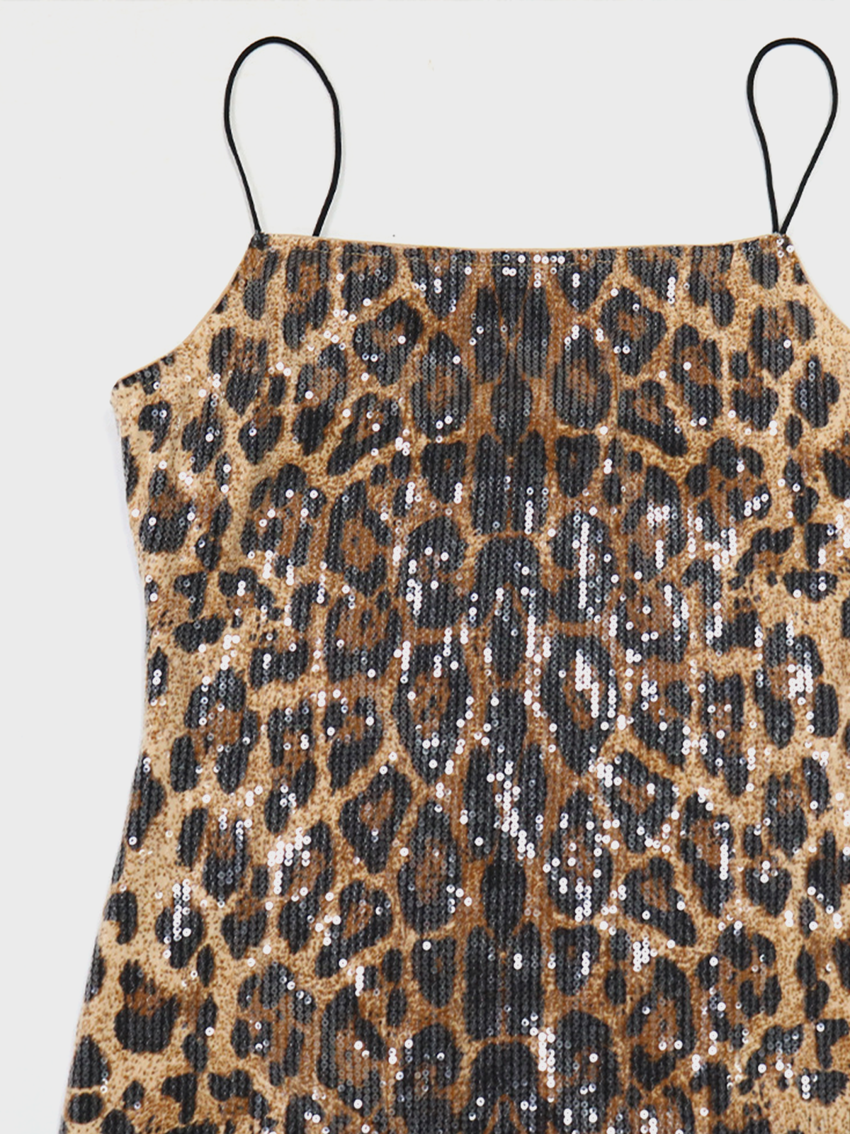 Spaghetti Leopard Sleeveless Mini Dress