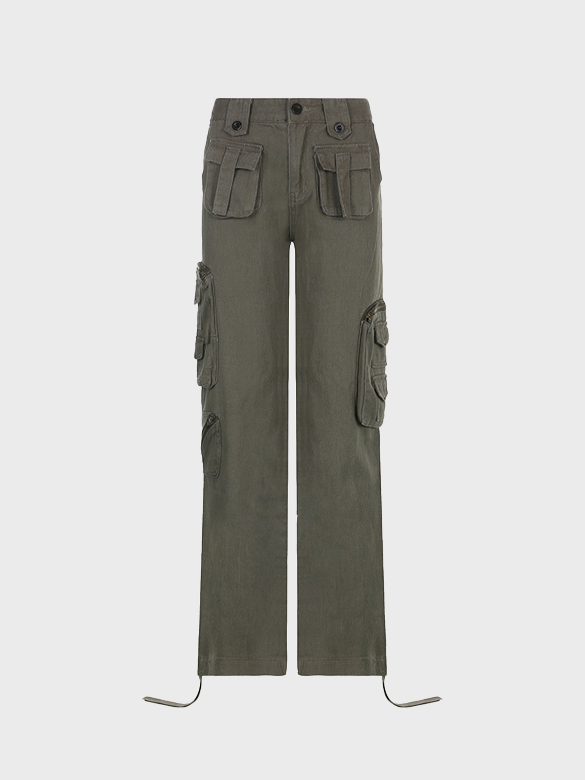 Twill Plain Cargo Pants Cargo Pants