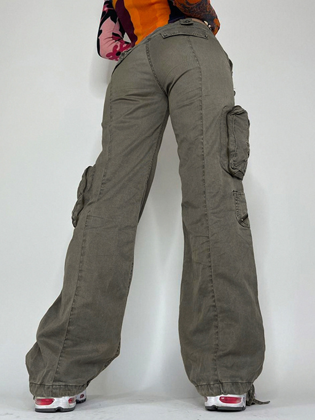 Twill Plain Cargo Pants Cargo Pants