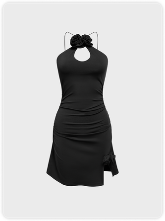 【Final Sale】Y2k Black Dress Mini Dress | kollyy