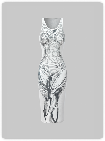 Edgy White Body Slim Dress Mini Dress | kollyy