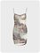 Portrait Print Graphic Sleeveless Cami V-neck Bodycon Mini Dress