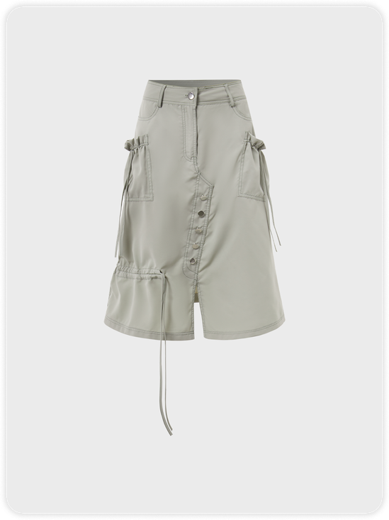 【Final Sale】Street Gray Bottom Skirt