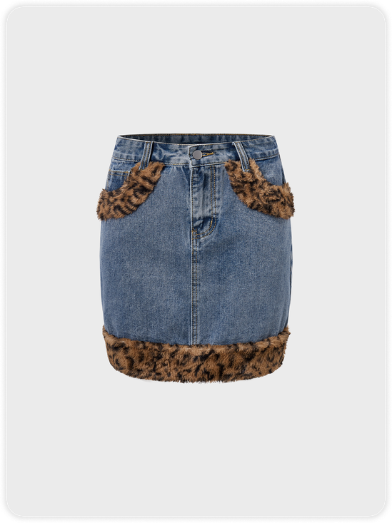 【Final Sale】Y2K Blue Patchwork Bottom Skirt
