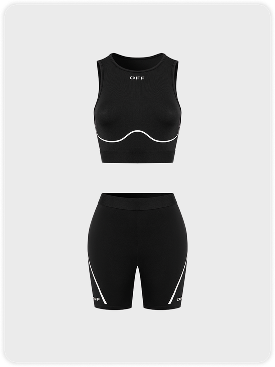 Activewear Street Black Letter Two-Piece Set