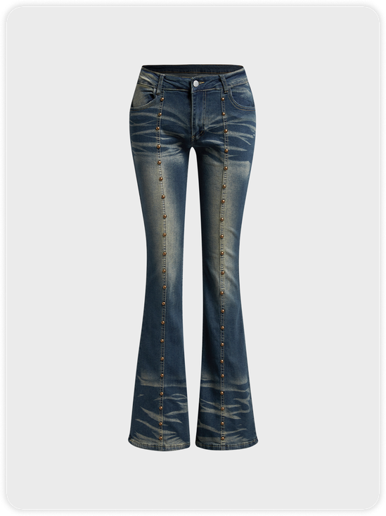 Y2k Blue Bottom Jeans