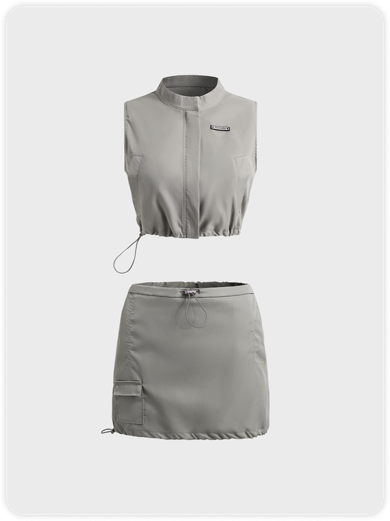Street Gray Two-Piece Set