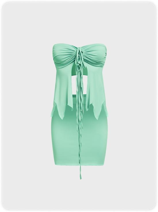 Y2k Green Two-Piece Set