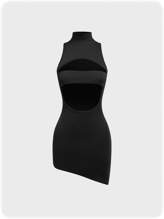 【Final Sale】Y2k Black Cut out Dress Mini Dress