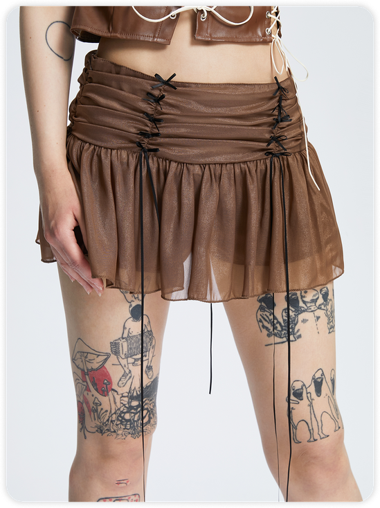 Y2k Brown Bottom Skirt