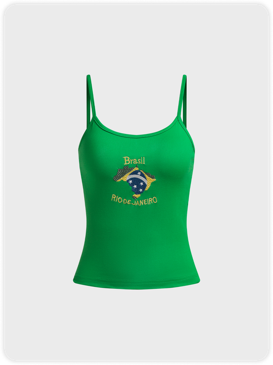 【Final Sale】Brasil Tight Y2K Cami Top
