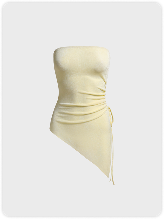 【Final Sale】Y2k Apricot Side slit Top Women Top