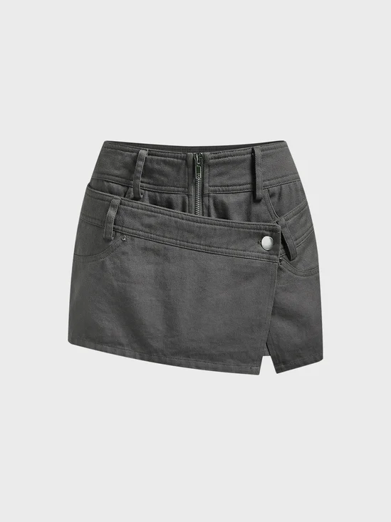 【Final Sale】Street Deep Gray Bottom Skirt