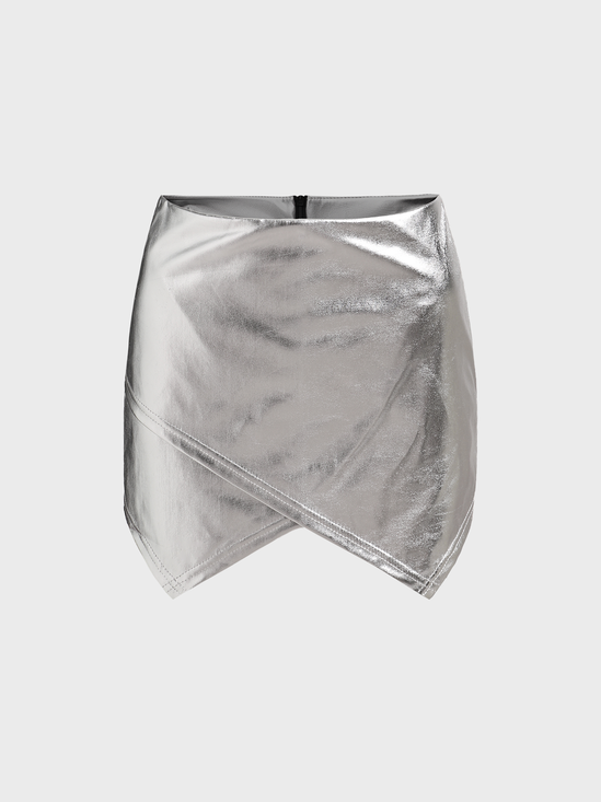 【Final Sale】Metallic High Elasticity Mini Shorts