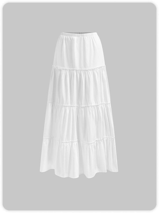 White Prairie Maxi Skirts
