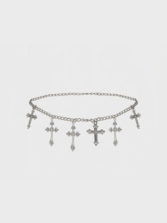 Metal Cross Pattern Waist Chain