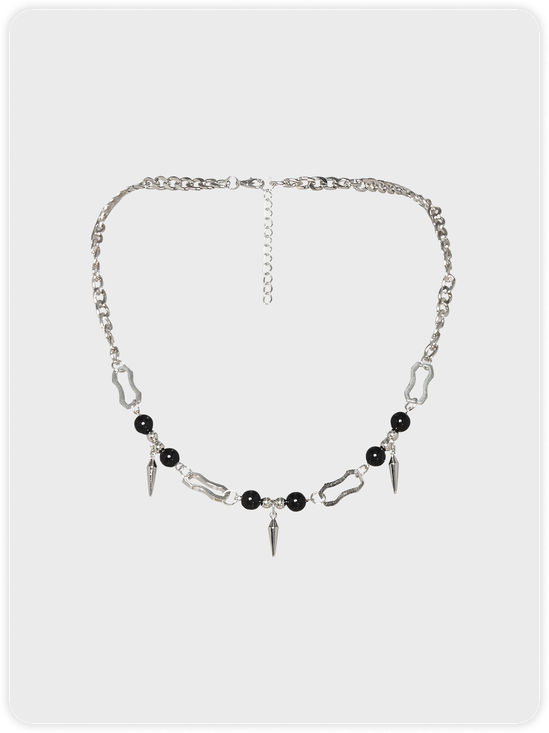 Metal Color Block Necklace