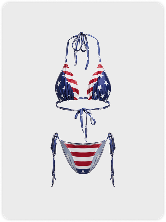 Jersey America Flag Bikini Set