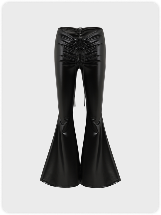 Tight Plain Edgy Leather Pant