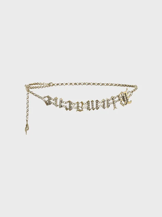 Metal Text Letters Waist Chain