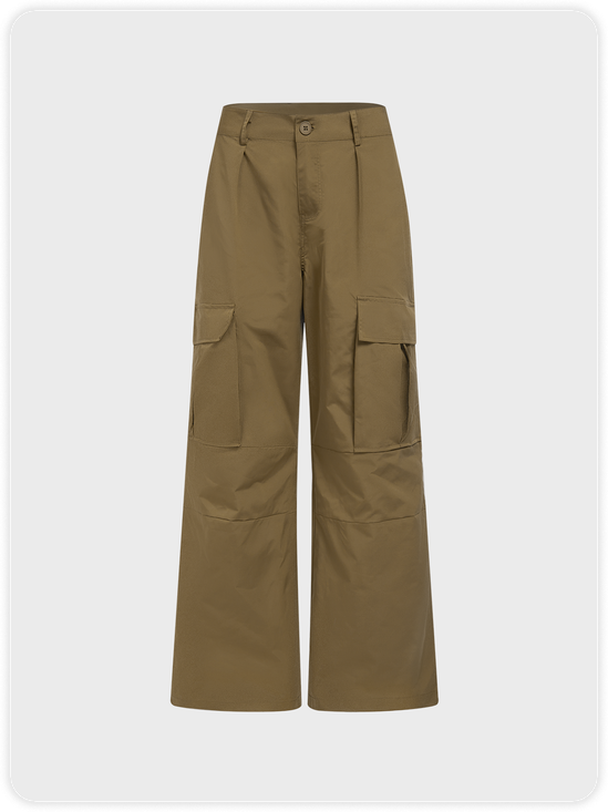 Pocket Plain Cargo Straight Pants