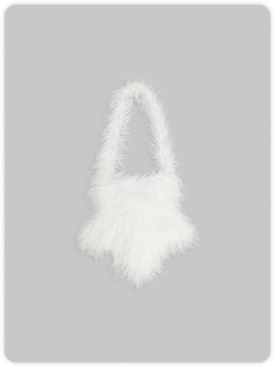 Fuzzy Artificial Fur Star Shoulder Bag