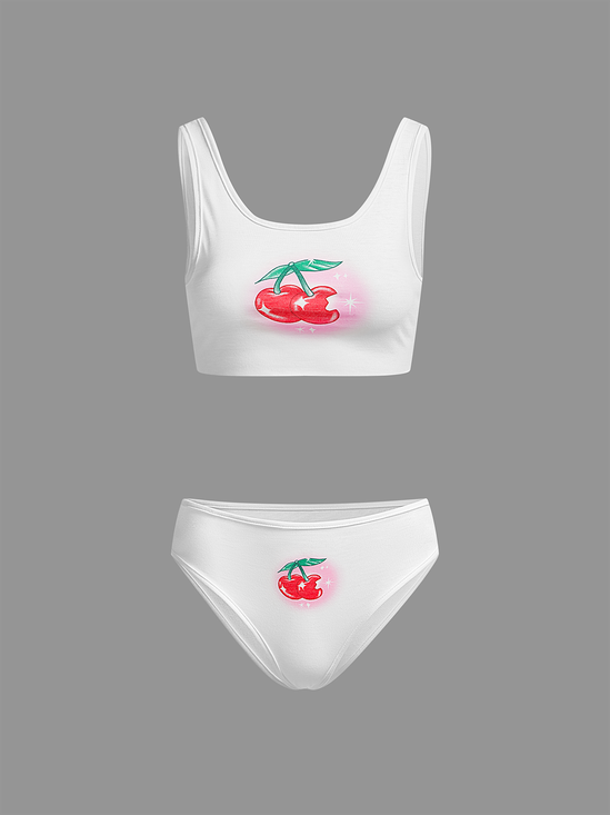 Fruit Top With Pants Two-Piece Set