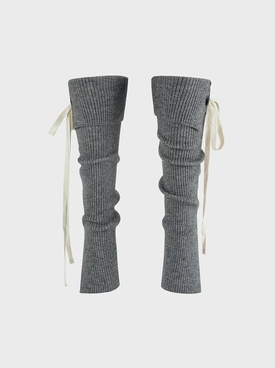 Knitted Over The Calf Socks Plain Socks