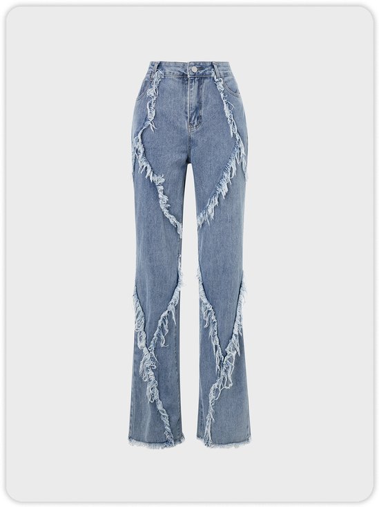 Burrs Detailed Jeans Flare Jeans