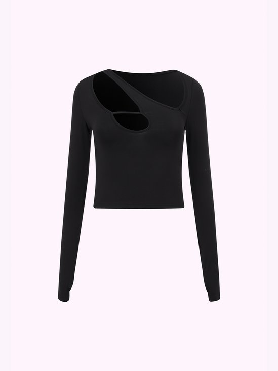 【Final Sale】Casual Black Top T-Shirt