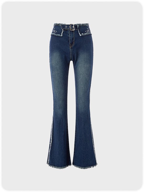 Denim Frayed Jeans