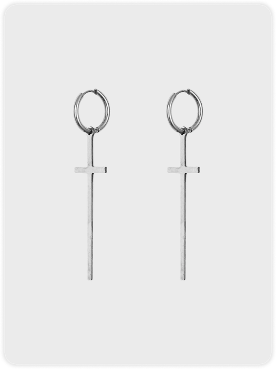 Street Silver Accessory Earrings