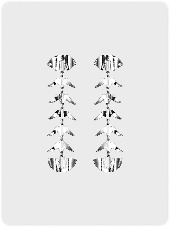 Y2K Silver Accessory Earrings