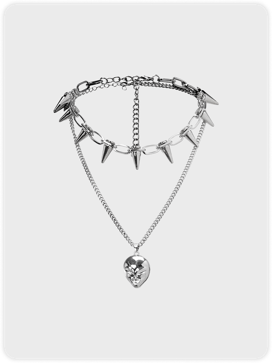 Y2K Metallic Accessory Necklaces