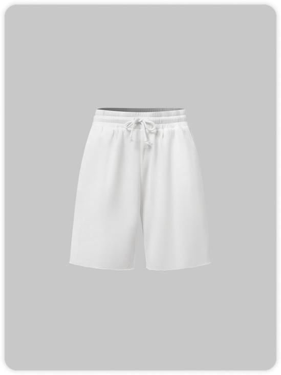Street Casual Beige Bottom Shorts