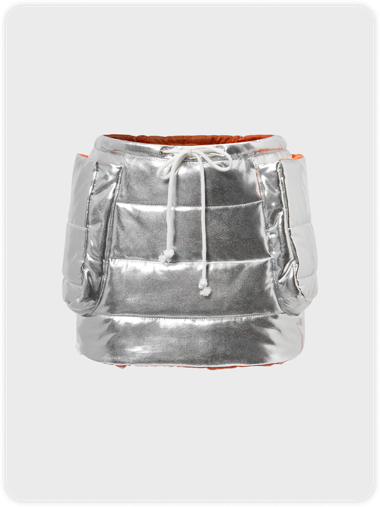 Edgy Silver Bottom Skirt