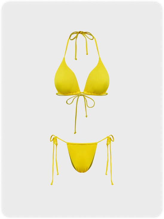 Y2K Vacation Yellow Swimwear
