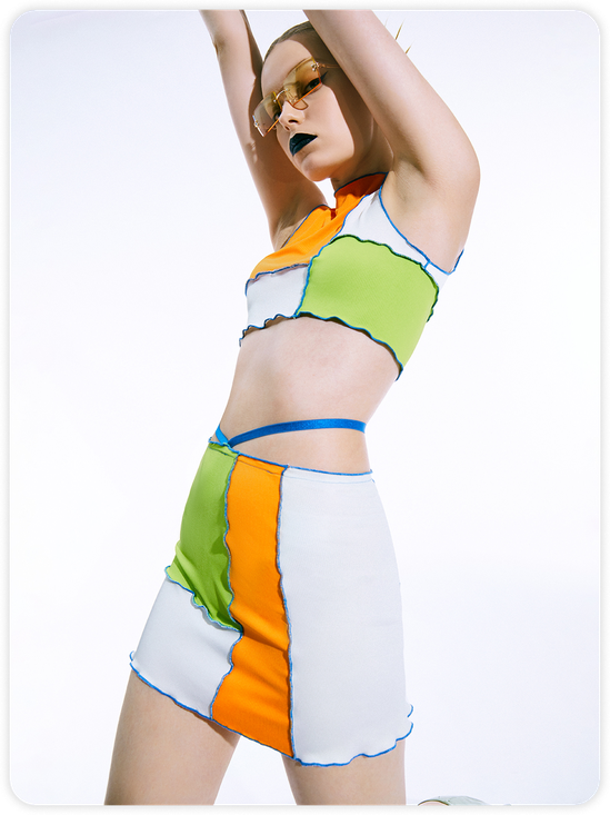 Multicolor Bottom Skirt