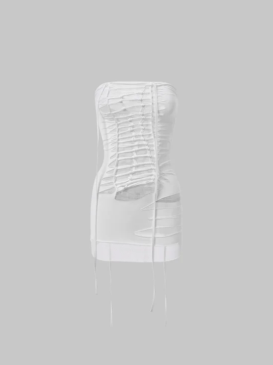 【Final Sale】Street White Dress Mini Dress