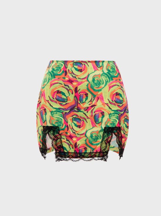 【Final Sale】Casual Multicolor Bottom Skirt