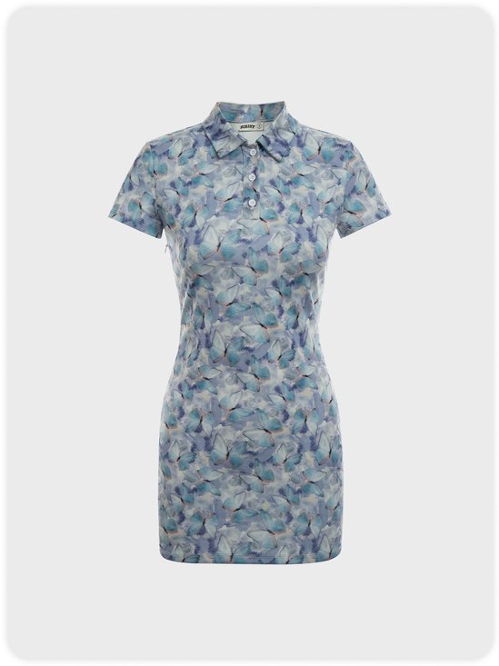 【Final Sale】Y2K Blue Button Butterfly Vocation Dress Mini Dress