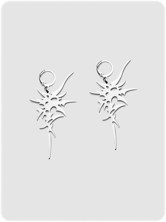 Y2K Silver Accessory Earrings