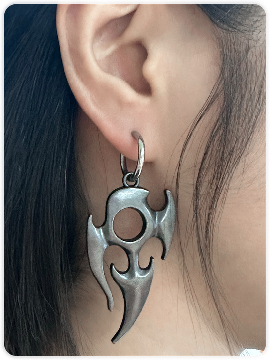 Street Silver Accessory Earrings
