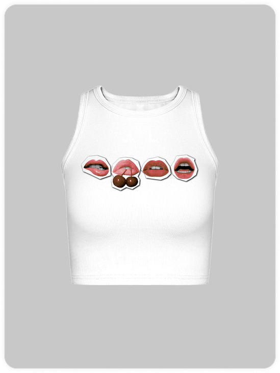 Y2k White Top Tank Top & Cami