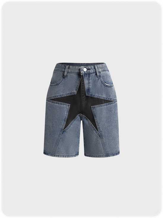 Street Blue Denim Bottom Shorts