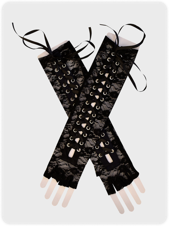 Y2k Black Accessory Gloves