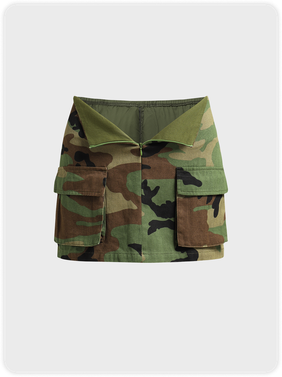 Street Camo Tight Skirt