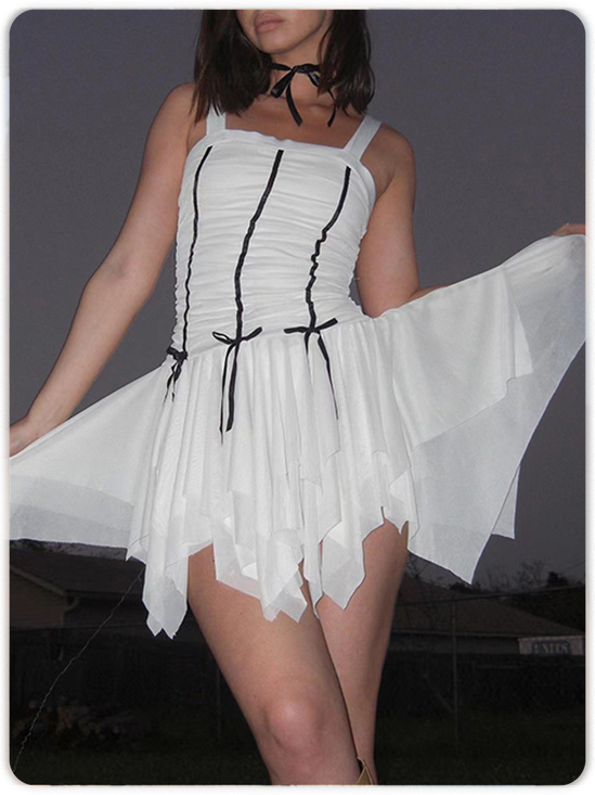 【Final Sale】Y2k White Dress Mini Dress