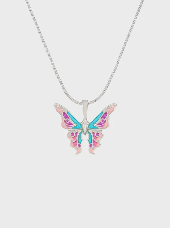 Metal Butterfly Necklace