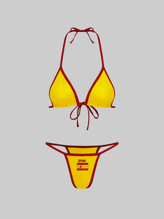 Jersey Spain Color Block Bikini